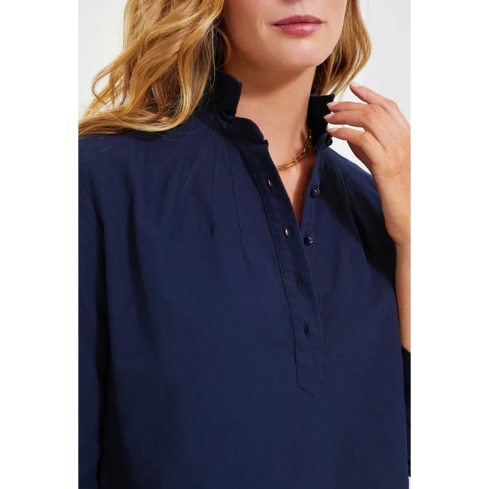 Tuckernuck POMANDER PLACE NWT French Navy Polly Shirt Dress Women’s Size XS - Picture 4 of 11